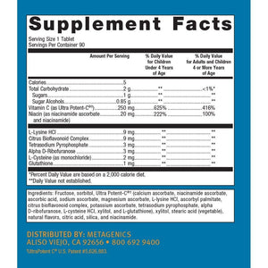 Metagenics Ultra Potent - C? Chewable ? Vitamin C ? Chewable Orange - Flavor Vitamin C for Immune Support* | 90 Count - The Oasis of Health