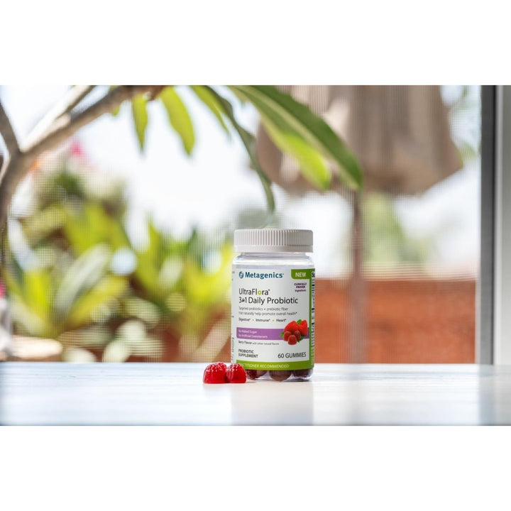 Metagenics - UltraFlora 3 in 1 Daily Probiotic Supplement to Support Gut and Immune Health for Adults and Children* - 60 Gummies - The Oasis of Health