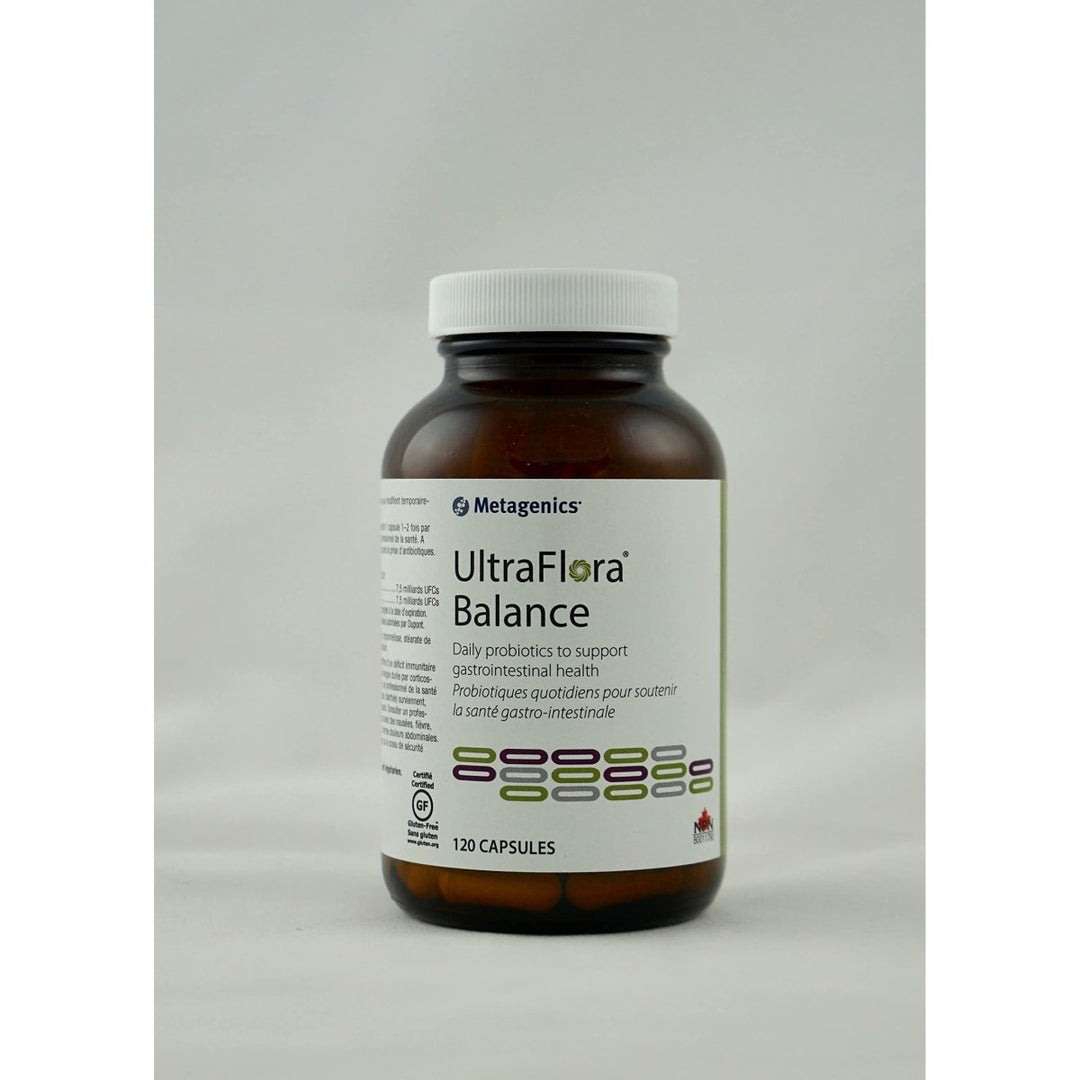 Metagenics UltraFlora Balance - Daily Probiotic for Immune Support and Digestive Health, Designed to Support a Healthy Intestinal Environment - 120 Count - The Oasis of Health