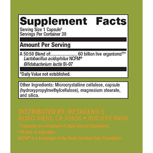 Metagenics UltraFlora IB Daily Probiotic Supplement with Targeted Relief for Recurring Intestinal Distress - 30 Capsules - The Oasis of Health