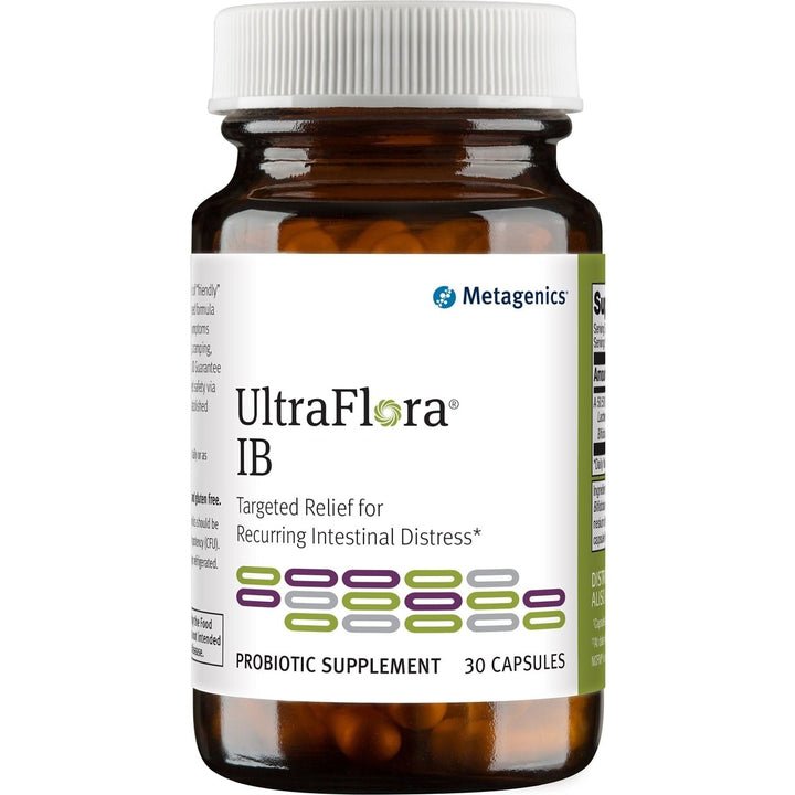 Metagenics UltraFlora IB Daily Probiotic Supplement with Targeted Relief for Recurring Intestinal Distress - 30 Capsules - The Oasis of Health