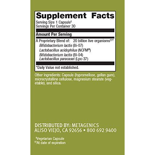 Metagenics UltraFlora? Restore ? Daily Probiotic ? Intestinal Support* | 30 Capsules - The Oasis of Health