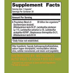 Metagenics UltraFlora Spectrum - Daily Probiotic - Gastrointestinal & Immune Support | 30 Count - The Oasis of Health