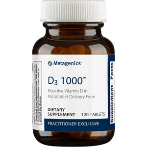 Metagenics Vitamin D3 1000 IU - Vitamin D Supplement for Healthy Bone Formation, Cardiovascular Health, and Immune Support - 120 Count - The Oasis of Health