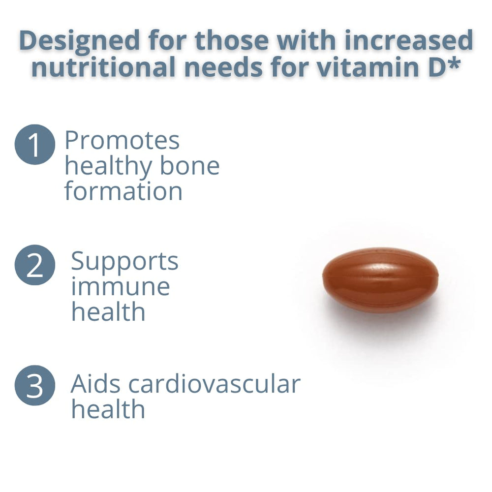 Metagenics Vitamin D3 5,000 IU with Vitamin K2 - Vitamin D Supplement for Healthy Bone Formation, Cardiovascular Health, and Immune Support Softgels - 60 Count - The Oasis of Health