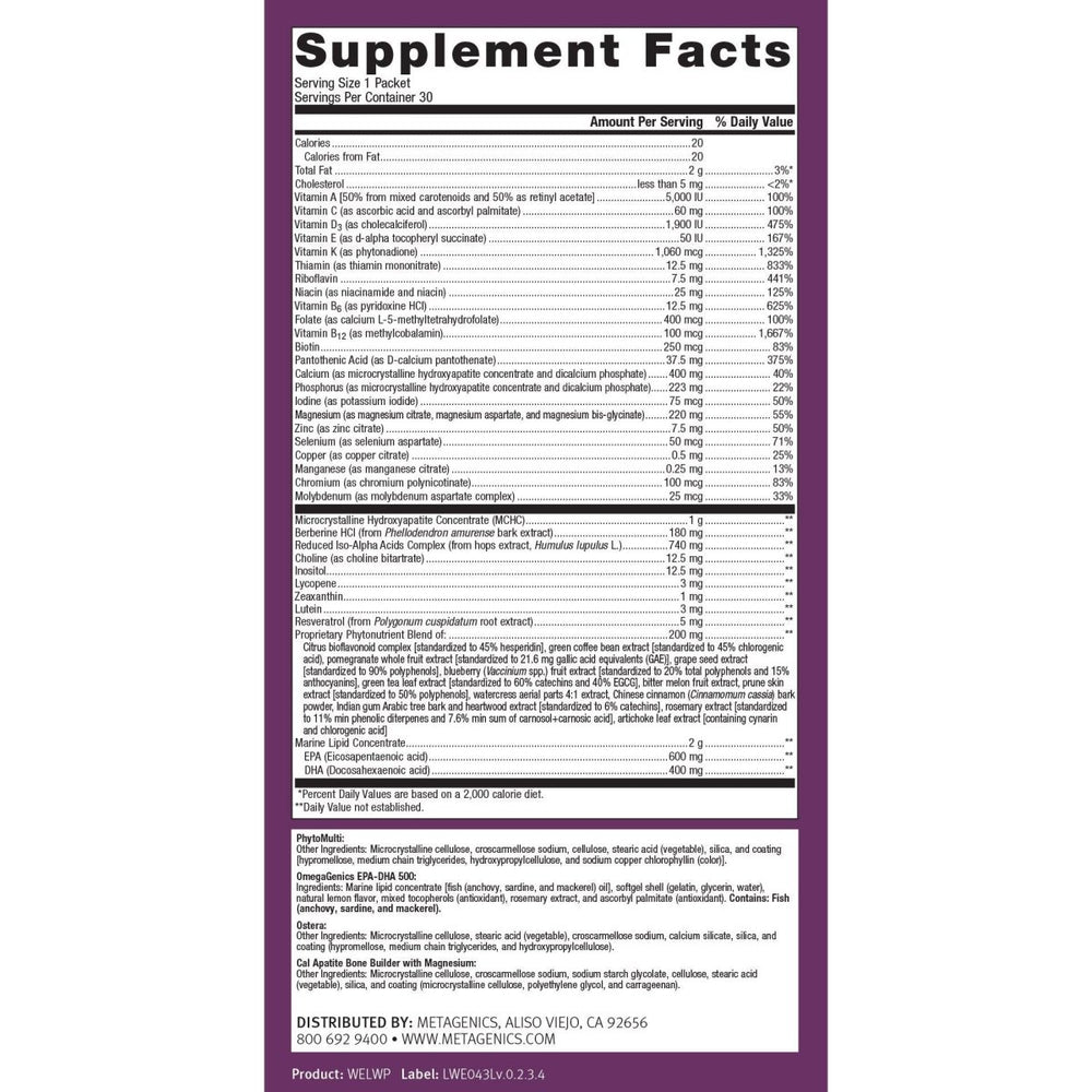 Metagenics - Wellness Essentials Women's Prime, 30 Count - The Oasis of Health