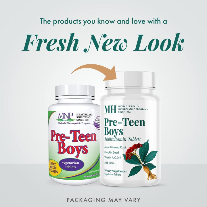 Michael's Naturopathic Programs - Pre - Teen Boys Daily Multi - Vitamin - 60 Vegetarian Tablets - The Oasis of Health