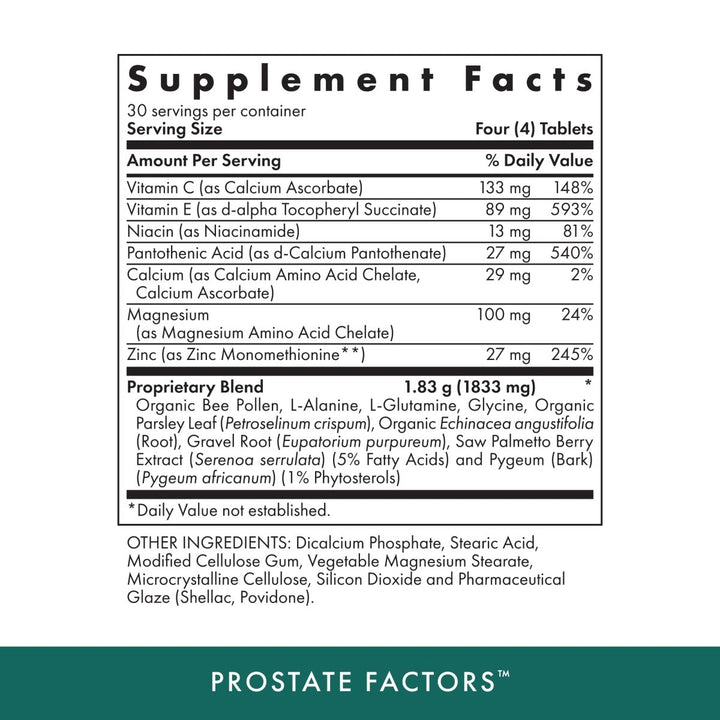 Michael's Naturopathic Programs - Prostate Factors - 120 Tablets - The Oasis of Health