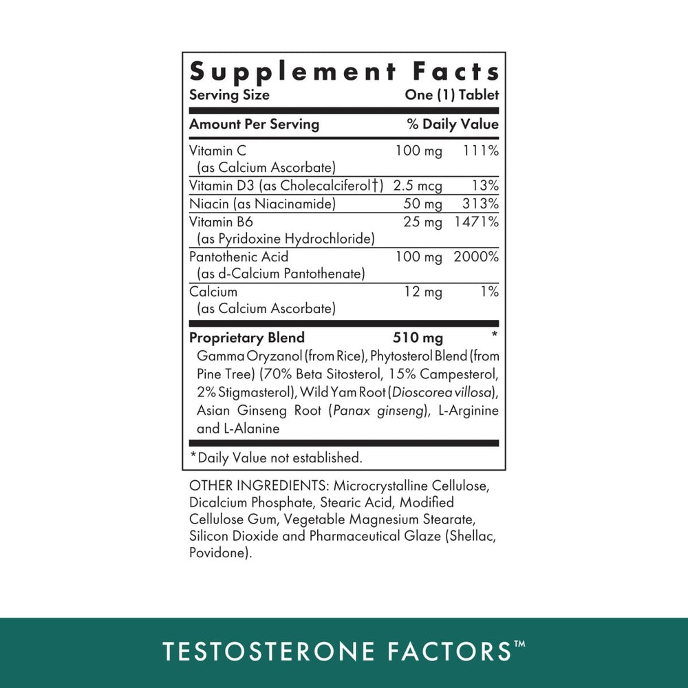 Michael's Naturopathic Programs - Testosterone Factors - 120 Vegetarian Tablets - The Oasis of Health
