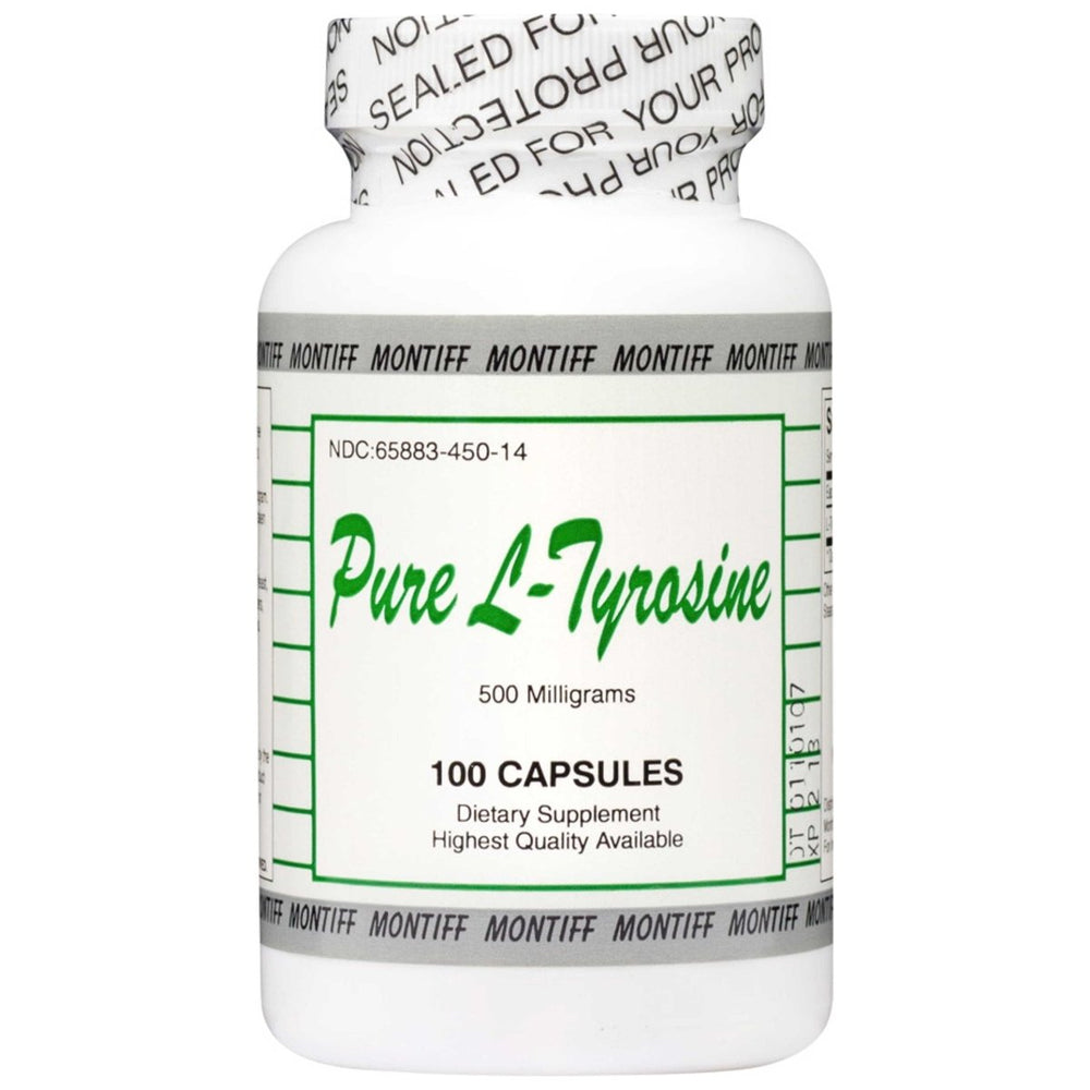 Montiff Pure L - Tyrosine 500 mg 100 caps - The Oasis of Health