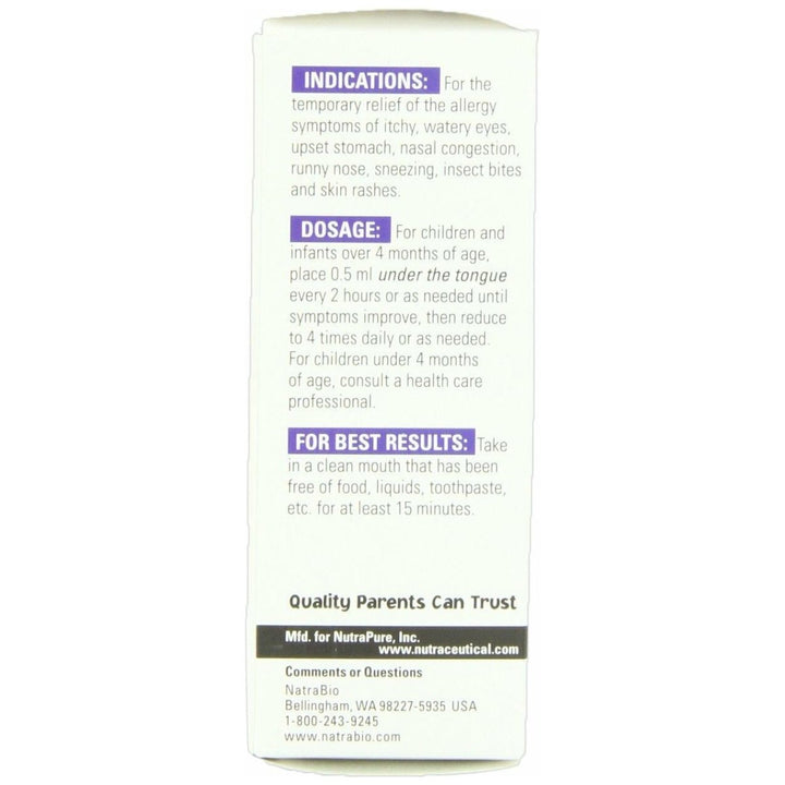 Natrabio Children's Allergy Relief, 1 Ounce - The Oasis of Health