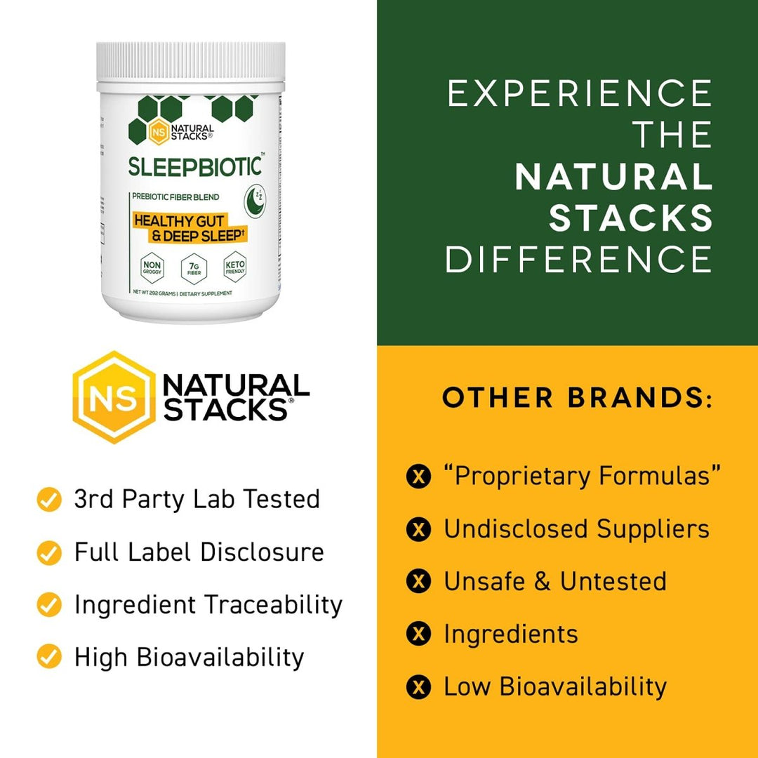 Natural Stacks - SleepBiotic Prebiotic Fiber Blend - 292 Grams - The Oasis of Health