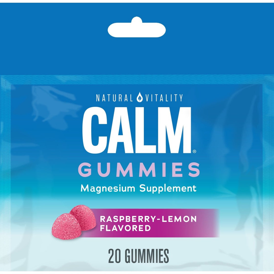 Natural Vitality Calm Gummies Raspberry Lemon 20 Gummies - The Oasis of Health
