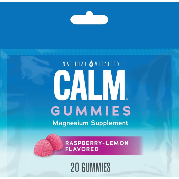 Natural Vitality Calm Gummies Raspberry Lemon 20 Gummies - The Oasis of Health