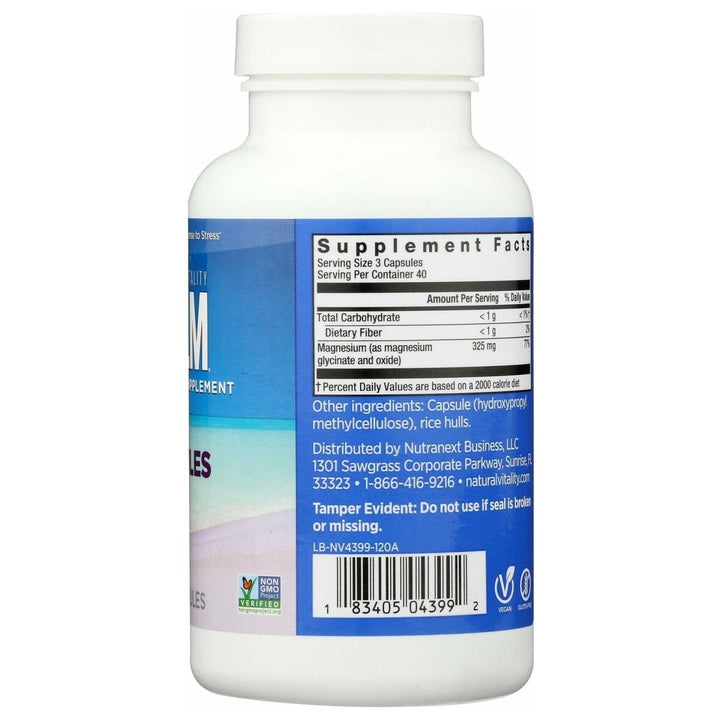 NATURAL VITALITY Calm Magnesium, 120 CT - The Oasis of Health