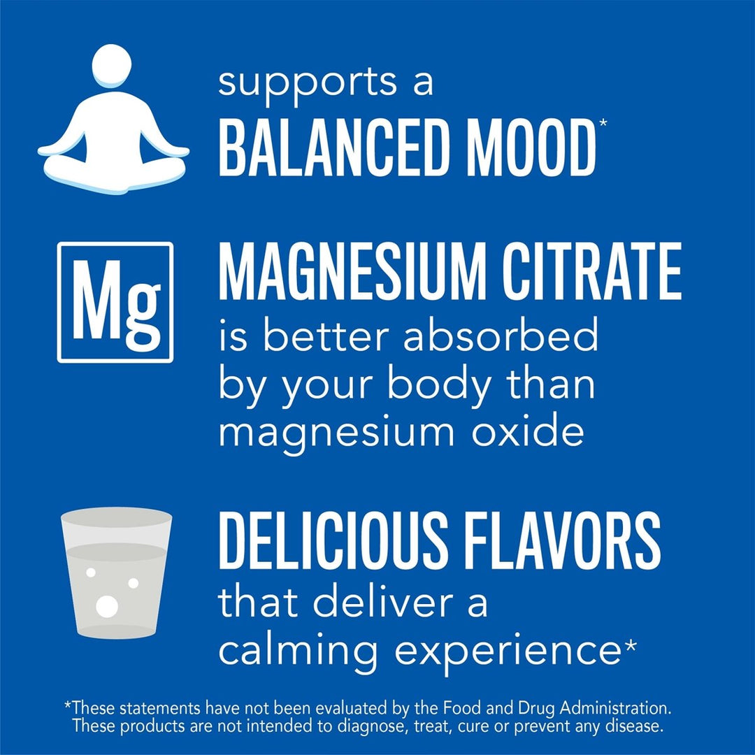 Natural Vitality Calm, Magnesium Supplement, Anti - Stress Drink Mix Powder, Gluten Free, Vegan, &amp; Non - GMO, Watermelon, 16 oz - The Oasis of Health