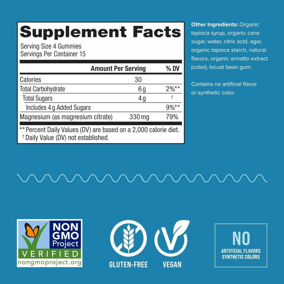 Natural Vitality CALM, Magnesium Supplement, Stress Relief Gummies, Supports a Healthy Response to Stress, Gluten Free, Vegan, Orange Flavored, 60 Gummies - The Oasis of Health