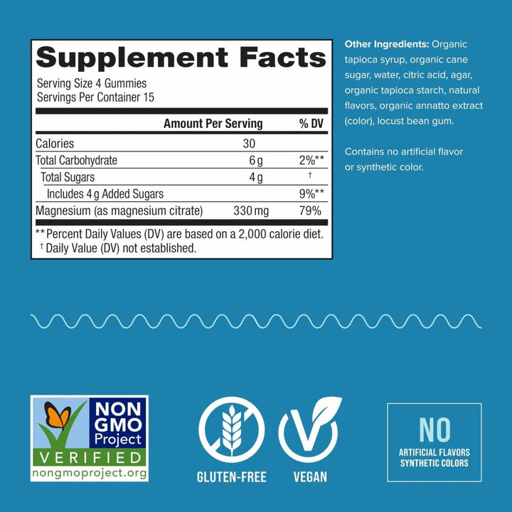 Natural Vitality CALM, Magnesium Supplement, Stress Relief Gummies, Supports a Healthy Response to Stress, Gluten Free, Vegan, Orange Flavored, 60 Gummies - The Oasis of Health