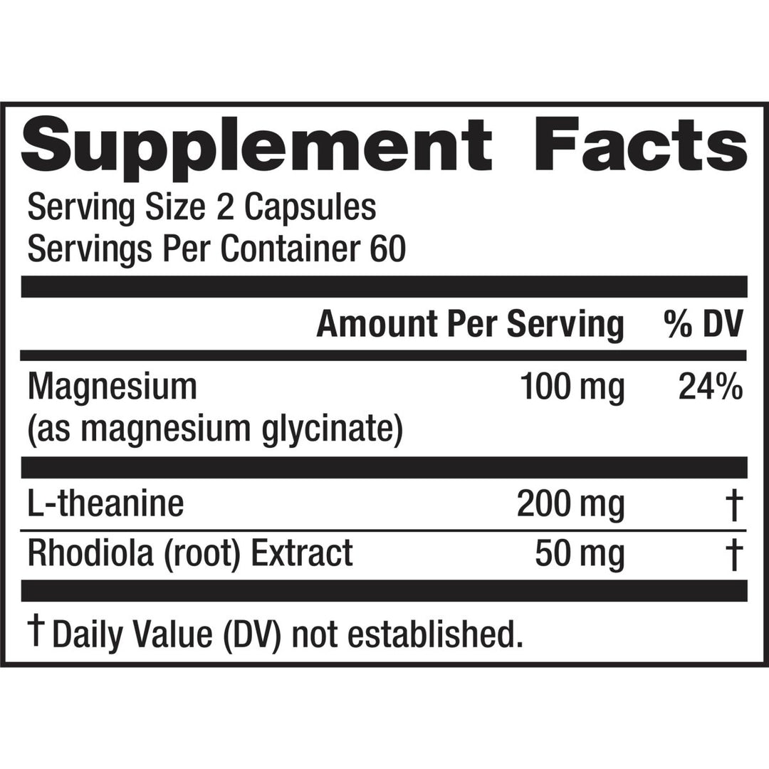 Natural Vitality Calm® Mood & Stress Relief Capsules, Magnesium Glycinate Supplement, 120 Caps - The Oasis of Health