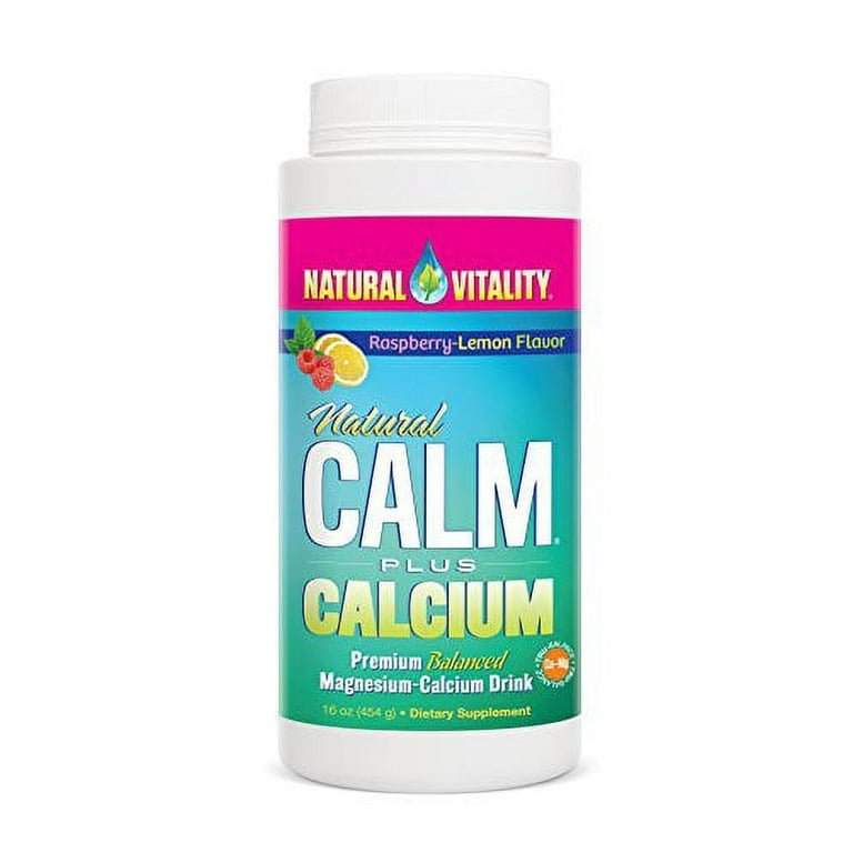 Natural Vitality Calm Plus Calcium Raspberry Lemon 16oz - 2 Pack - The Oasis of Health