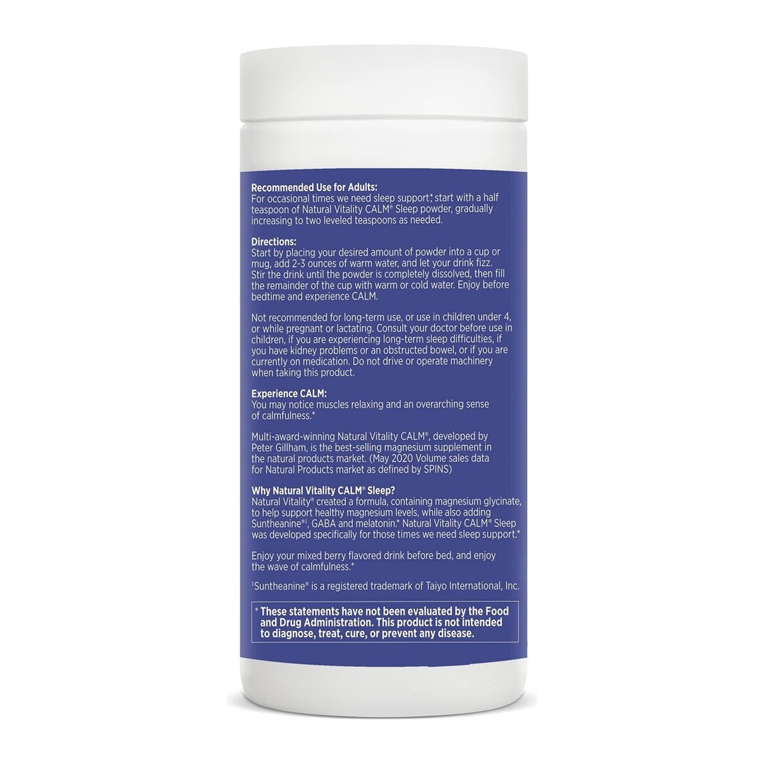 Natural Vitality Natural Calm Specifics Calmful Sleep Wildberry Flavor 6oz - The Oasis of Health