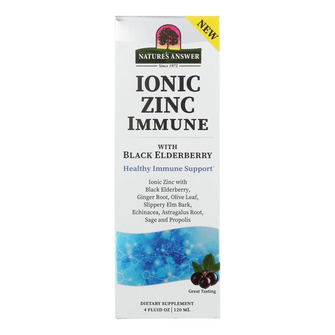 Nature's Answer - Ionic Zinc Immune with Black Elderberry - 4 fl. oz. - The Oasis of Health