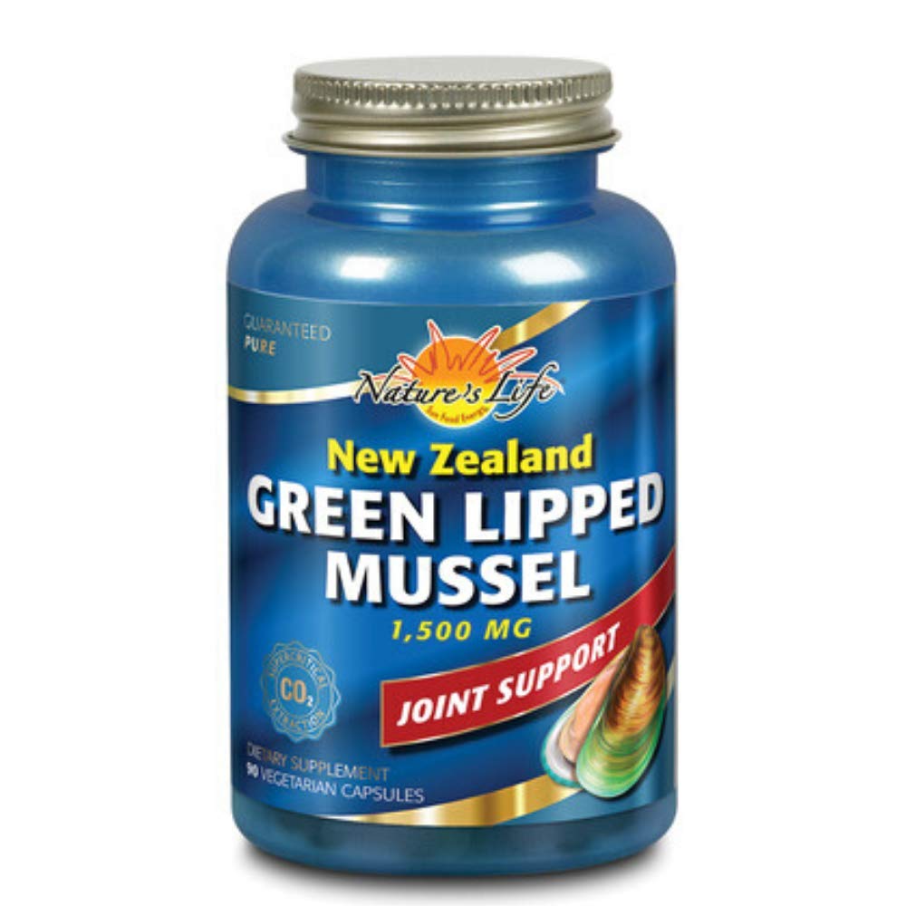 Nature's Life - New Zealand Green Lipped Mussel Joint Support 1500 mg. - 90 Vegetarian Capsules - The Oasis of Health