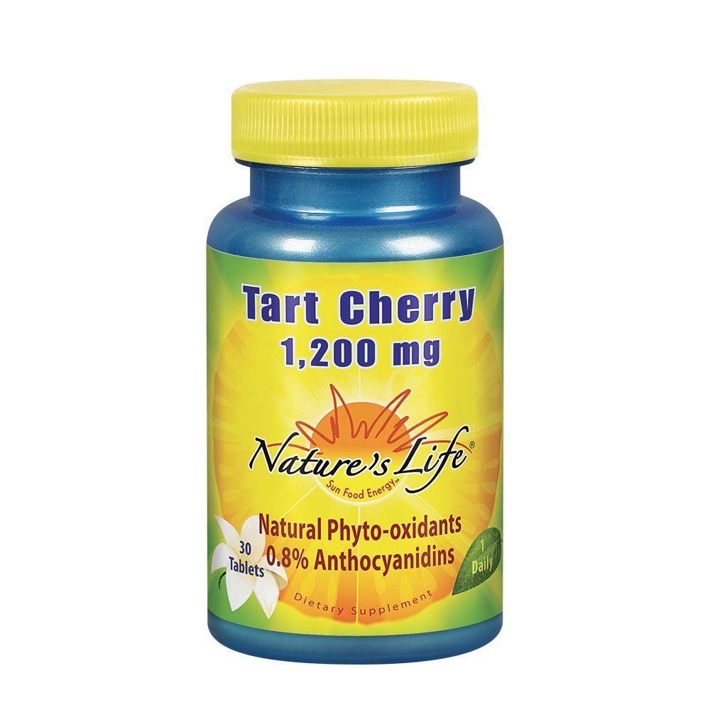 Nature's Life Tart Cherry 1200mg | Uric Acid Cleanse for Joint Comfort, Muscle Recovery & Sleep Support | with Anthocyanins & Polyphenols | 30 Tablets - The Oasis of Health