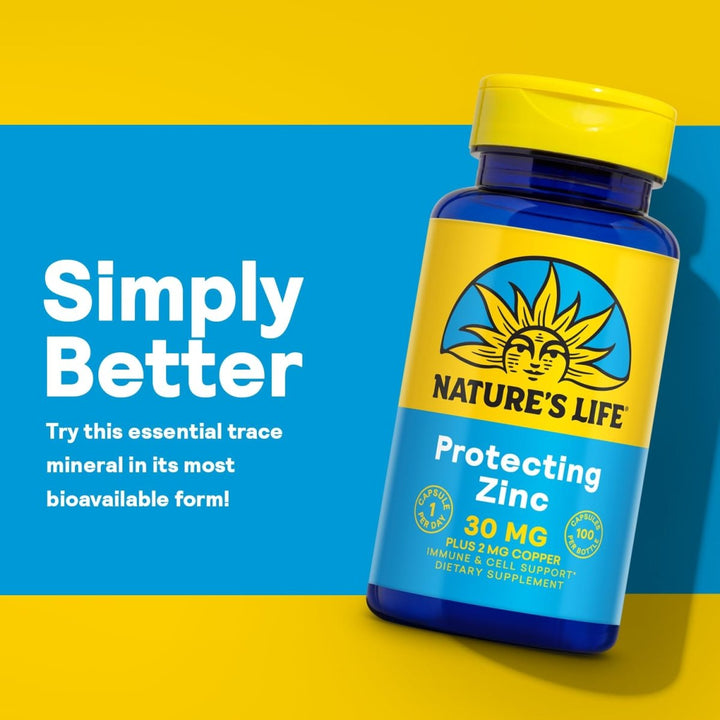 Nature's Life - Zinc 30 mg. - 100 Vegetarian Capsules - The Oasis of Health