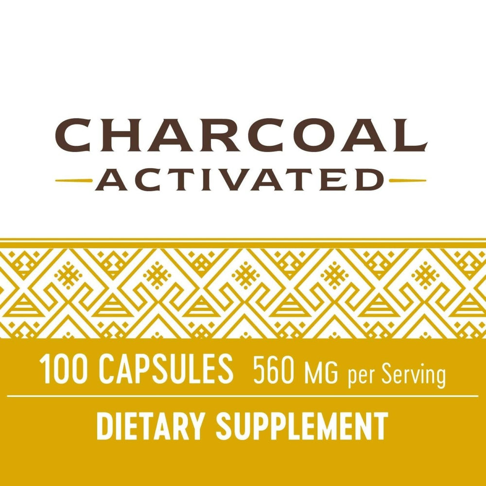 Nature's Way Activated Charcoal Supplement Gluten - Free 100 Capsules - The Oasis of Health