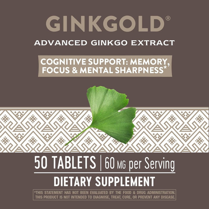 Nature's Way Advanced Ginkgold Extract - Cognitive and Memory Support* - 50 Tablets - The Oasis of Health