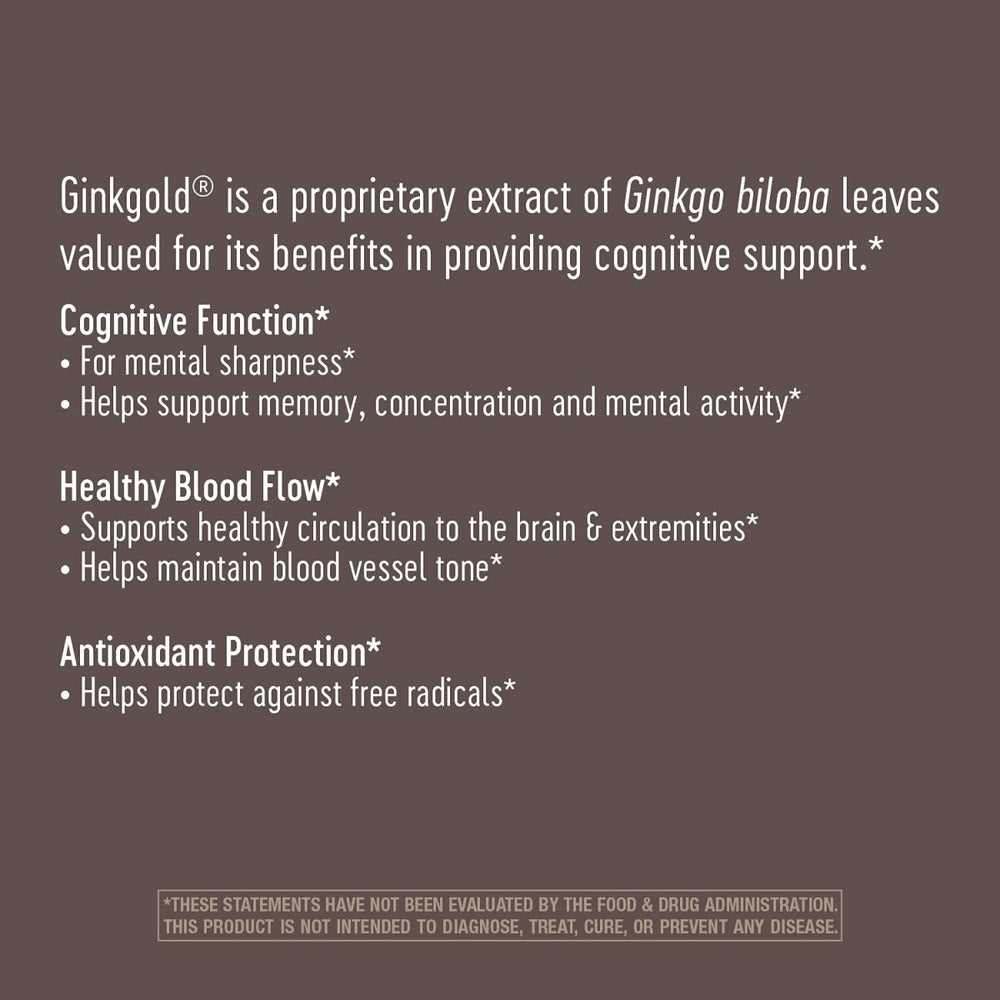 Nature's Way Advanced Ginkgold Extract - Cognitive and Memory Support* - 50 Tablets - The Oasis of Health