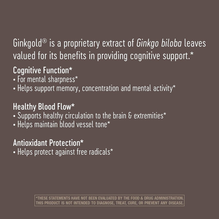 Nature's Way Advanced Ginkgold Extract - Cognitive and Memory Support* - 50 Tablets - The Oasis of Health