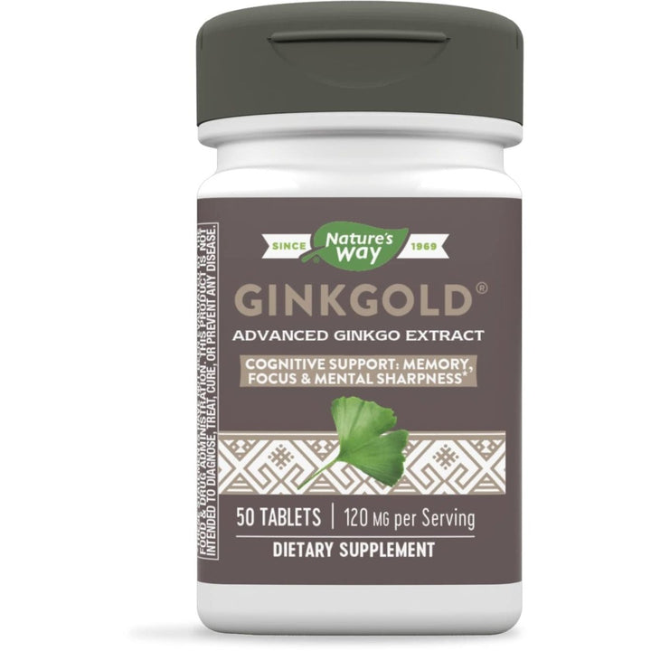 Nature's Way Advanced Ginkgold Extract - Cognitive and Memory Support* - 50 Tablets - The Oasis of Health