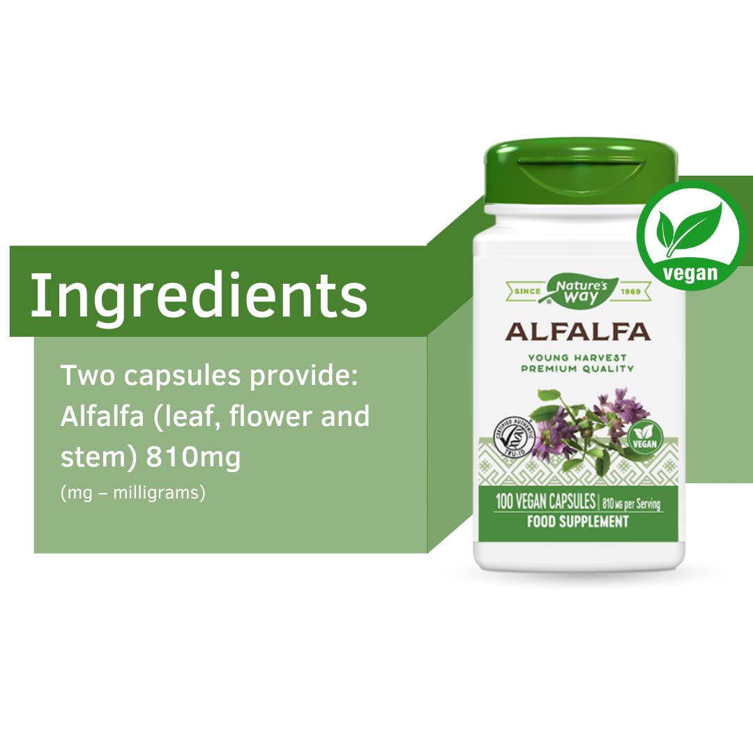 Nature's Way Alfalfa Leaves - 100 Capsules - The Oasis of Health