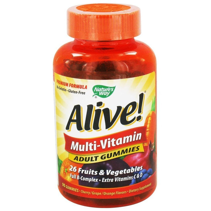 Nature's Way Alive Adult Multivitamin Gummy Chew, 90ct Bottle - The Oasis of Health