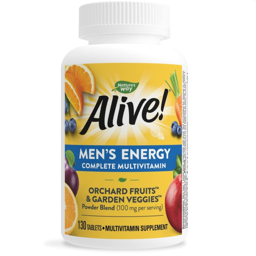Nature's Way Alive! Complete Energy Multivitamin for Men, with High Potency B - Vitamins, Supports Cellular Energy*, 130 Tablets - The Oasis of Health