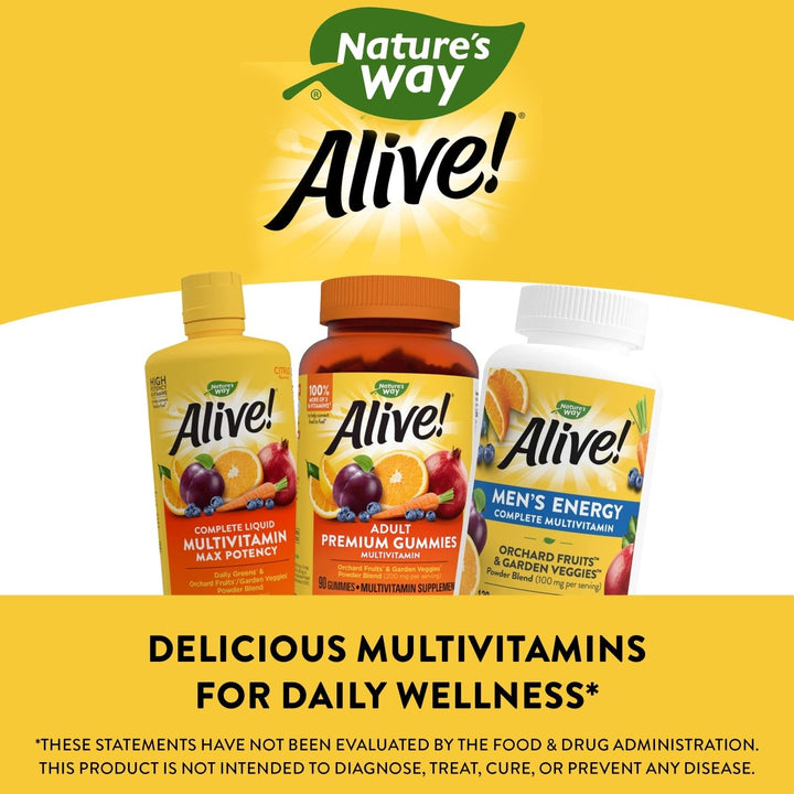 Nature's Way Alive! Complete Energy Multivitamin for Men, with High Potency B - Vitamins, Supports Cellular Energy*, 130 Tablets - The Oasis of Health