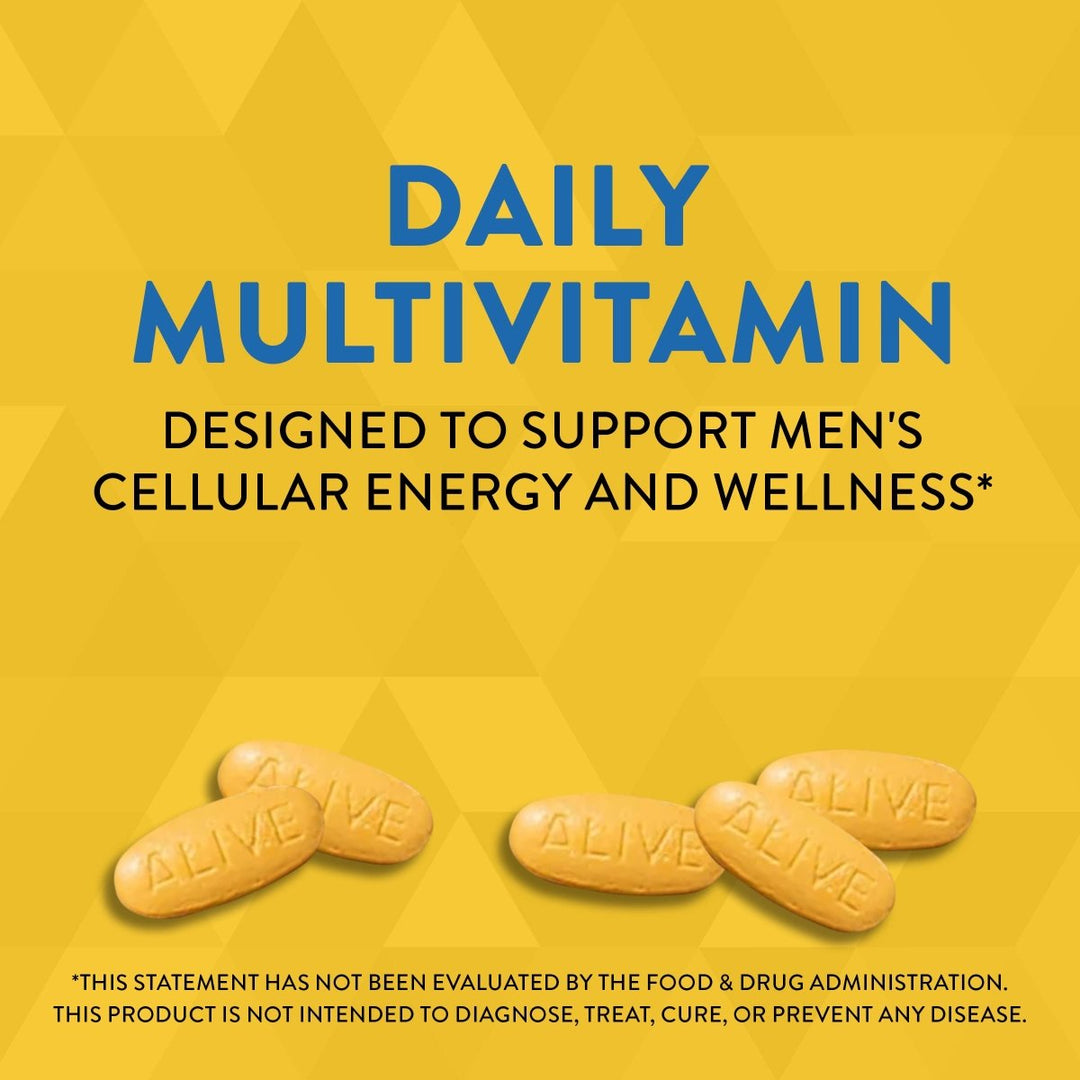 Nature's Way Alive! Complete Energy Multivitamin for Men, with High Potency B - Vitamins, Supports Cellular Energy*, 130 Tablets - The Oasis of Health