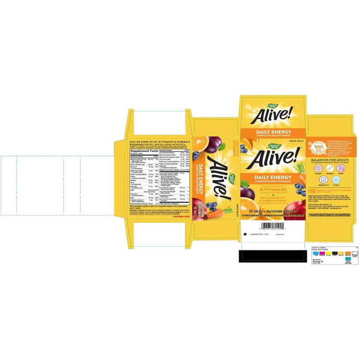 Nature?s Way Alive! Daily Energy Multivitamin 22 Vitamins and Minerals 60 Tablets - The Oasis of Health