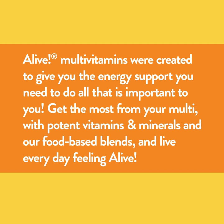 Nature?s Way Alive! Daily Energy Multivitamin 22 Vitamins and Minerals 60 Tablets - The Oasis of Health