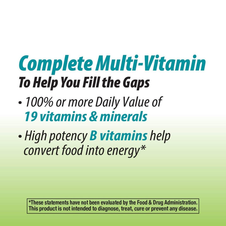 Nature's Way Alive! Garden Goodness Men's Multivitamin, One Serving of Veggies and Fruits**, High Potency B - Vitamins, 60 Tablets - The Oasis of Health