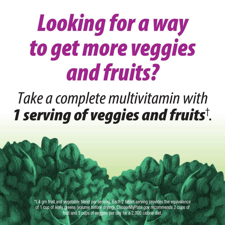 Nature's Way Alive! Garden Goodness Multivitamin for Women, 1 Serving Veggies & Fruits**, with Organic Kale, High Potency B - Vitamins, 60 Tablets - The Oasis of Health