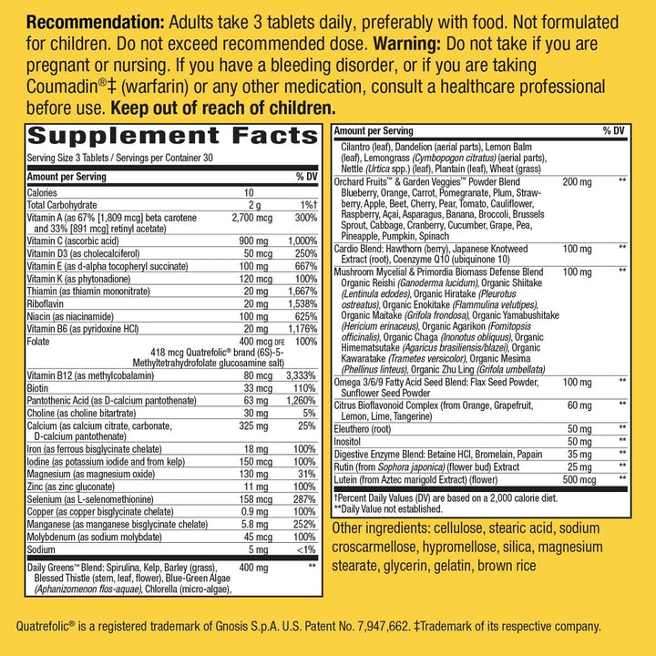 Nature's Way Alive! Max3 Potency Multivitamin, High Potency Antioxidants & B - vitamins to Support Daily Energy Metabolism*, 90 Tablets - The Oasis of Health