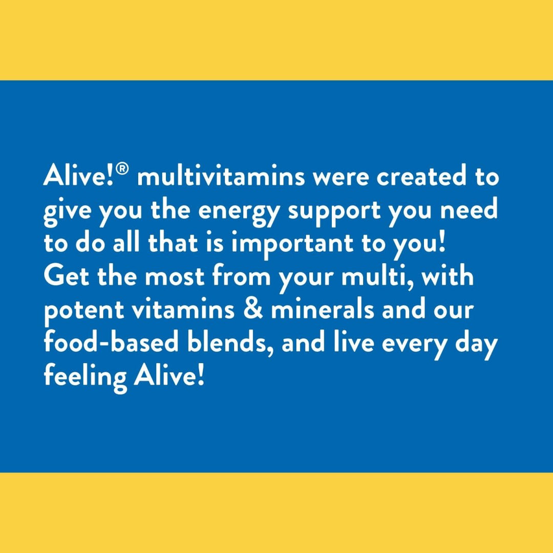 Nature's Way Alive! Men's 50+ Complete Multivitamin - Comprehensive Support for Multiple Body Systems - High Potency B - Vitamins - 130 Tablets - The Oasis of Health