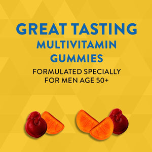 Nature?s Way Alive! Men?s 50+ Gummy Multivitamins, Supports Multiple Body Systems*, Supports Cellular Energy, B - Vitamins, Gluten - Free, Vegetarian, Fruit Flavored, 150 Gummie - The Oasis of Health