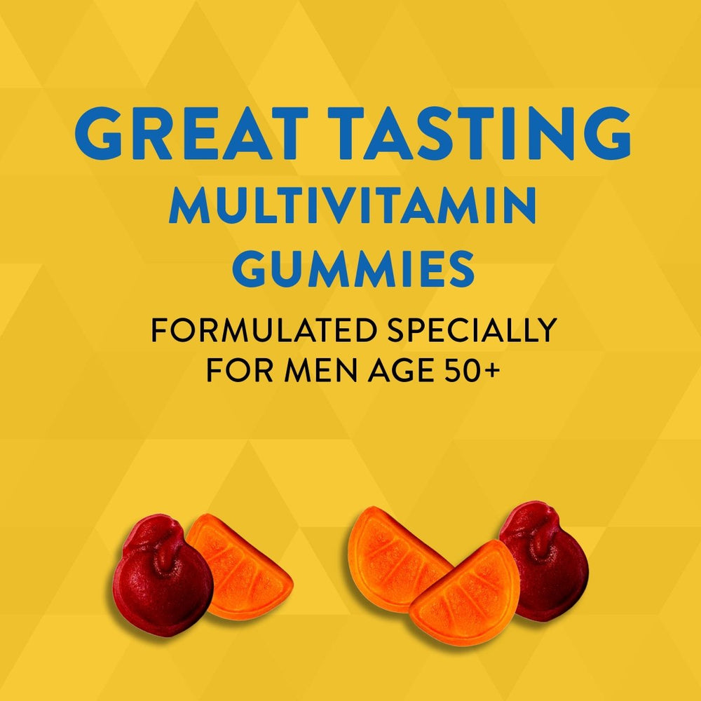 Nature?s Way Alive! Men?s 50+ Gummy Multivitamins, Supports Multiple Body Systems, Supports Cellular Energy, B - Vitamins, Gluten - Free, Vegetarian, Fruit Flavored, 60 Gummies - The Oasis of Health