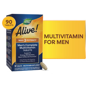 Nature's Way Alive! Men’s Max3 Daily Multivitamin 90 Tablets - The Oasis of Health