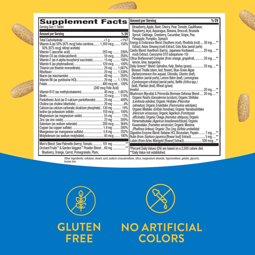 Nature's Way Alive! Men's Ultra Potency Complete Multivitamin, High Potency B - Vitamins, Energy Metabolism*, 150 Tablets - The Oasis of Health