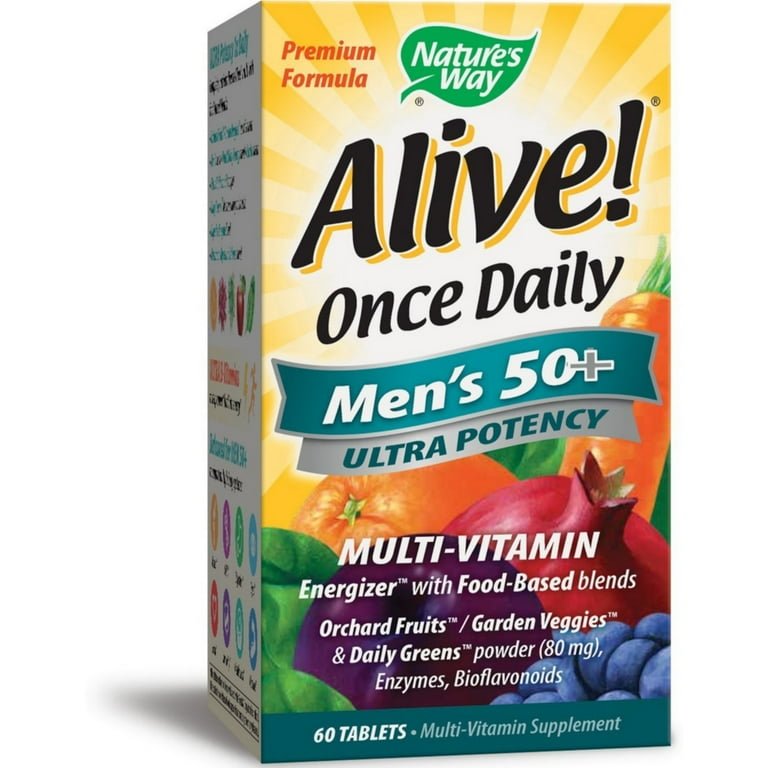 Nature's Way Alive! Once Daily Men’s 50+ Ultra Potency Multivitamin 60 Tablets - 3 Pack - The Oasis of Health